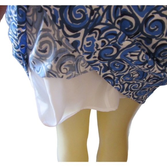 Lilly Pulitzer Julianna Embroidered Beaded Tunic Chasing Tail Blue/White Dress S - Picture 8 of 9